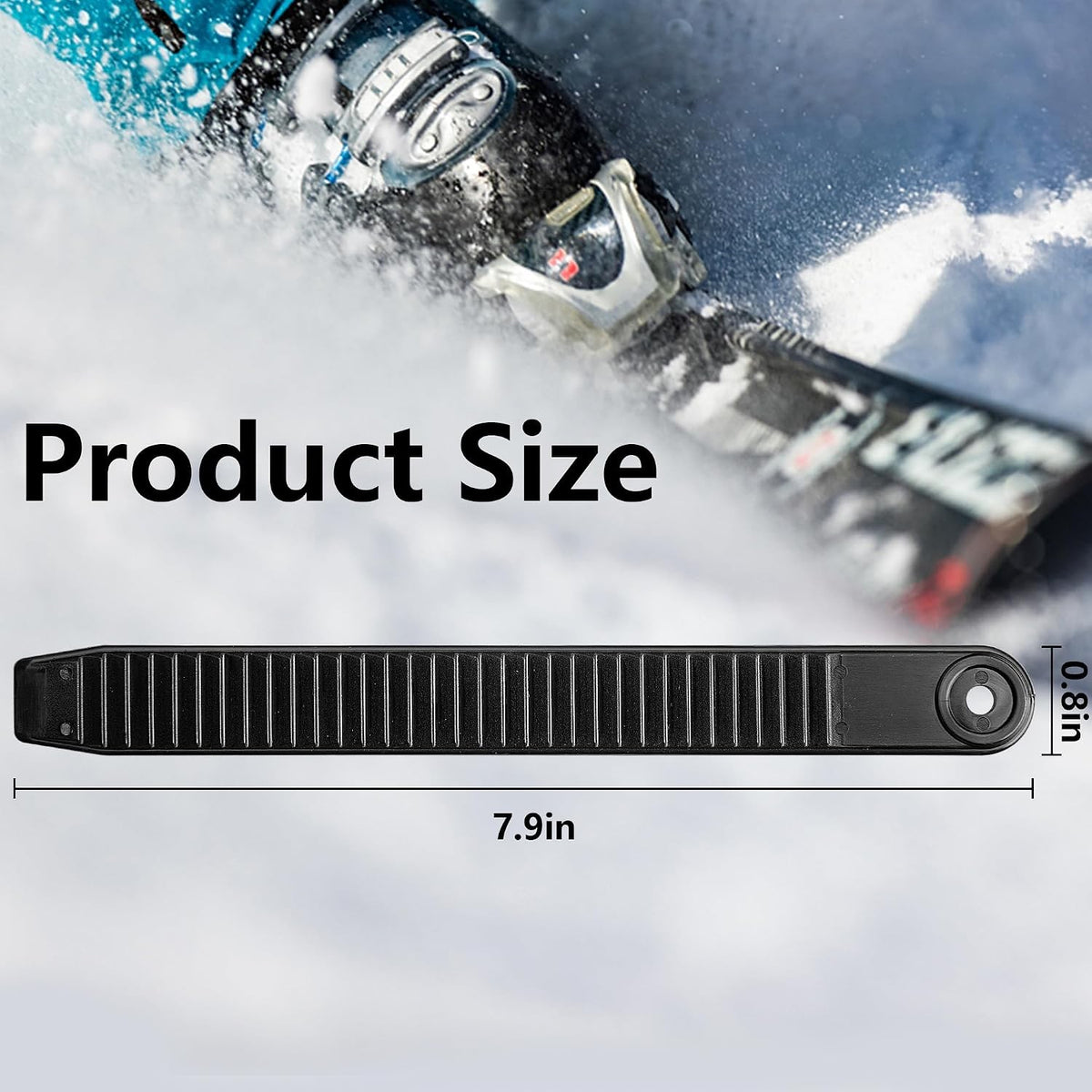 Snowboard Ski Ankle Ladder Strap Replacement 6 Pack Black Plastic 7.9"