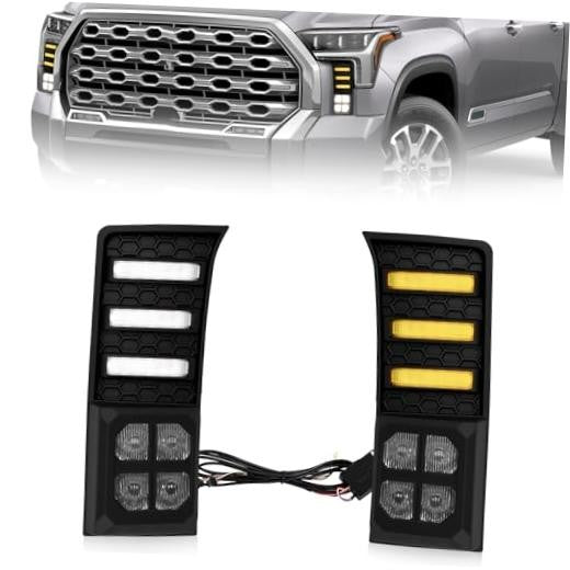 LED Fog Lights for Toyota Tundra 2022-2025 White Fog Lamp Bumper Replacement