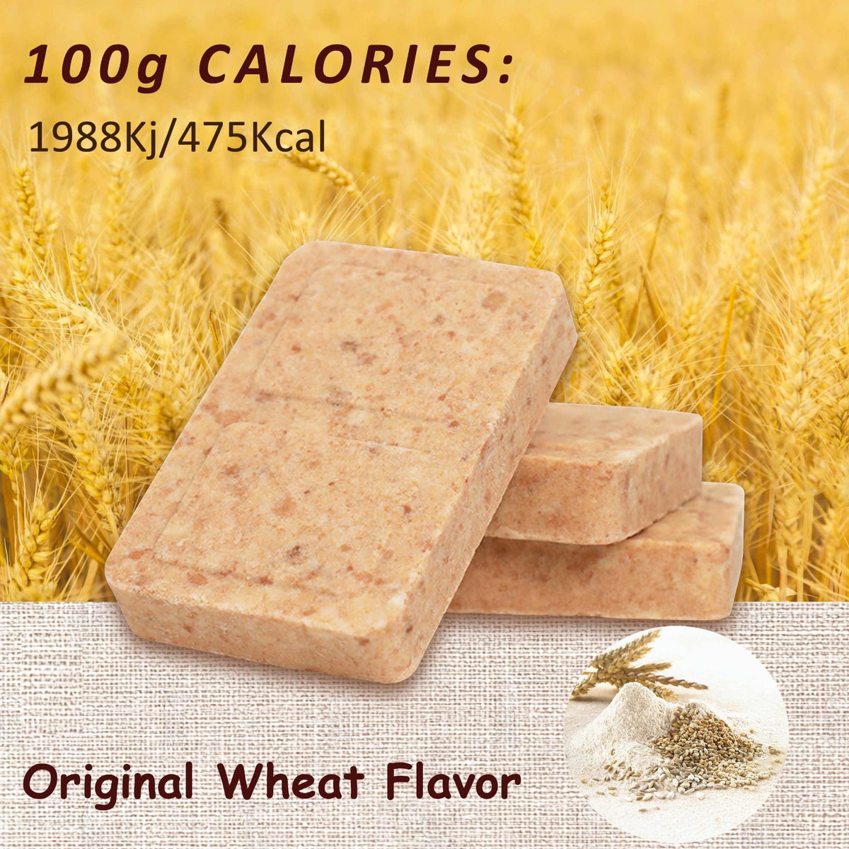 Emergency Survival Food Rations - 5-Day 6840 Kcal Wheat Hardtack, Long Shelf Life