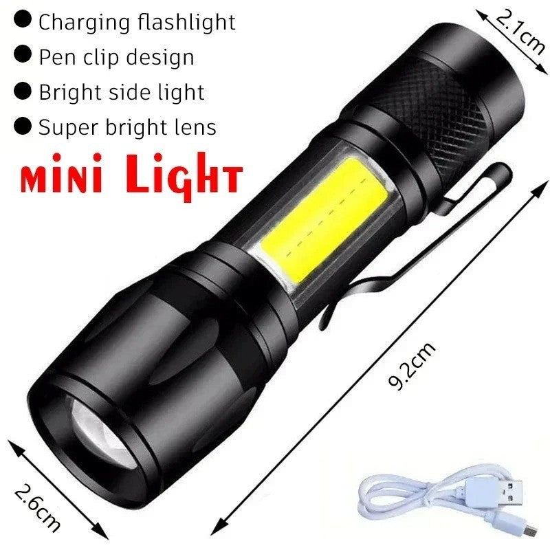 Super Bright Rechargeable LED Tactical Flashlight with Waterproof Body - Multiple Models