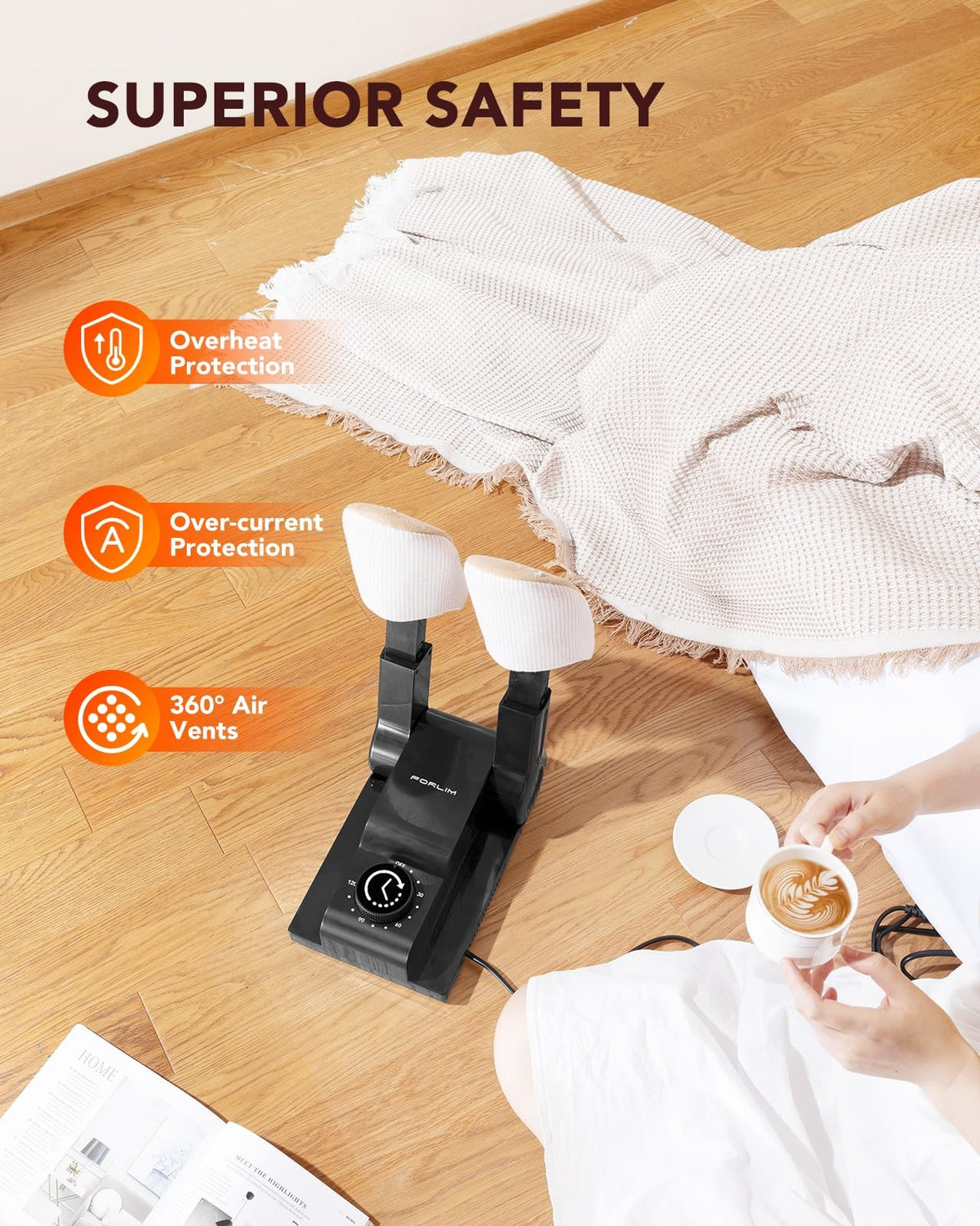 Boot Dryer for Work Boots & Gloves - Heat Blower Shoe Drying System