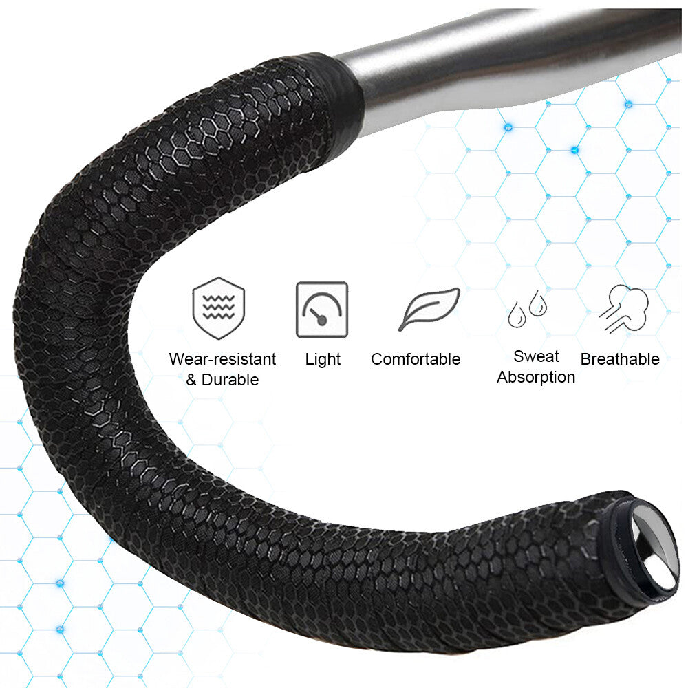2PCS Bicycle Handlebar Tape Non-Slip Road Cycling Grip Wrap Outdoor Sport