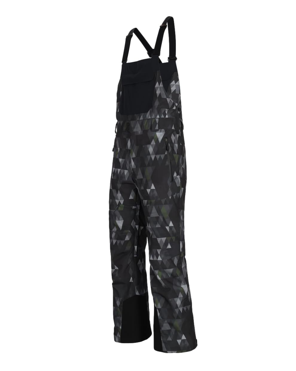 Men's Snow Bib Pants - Ski & Snowboard Winter Outerwear L Black