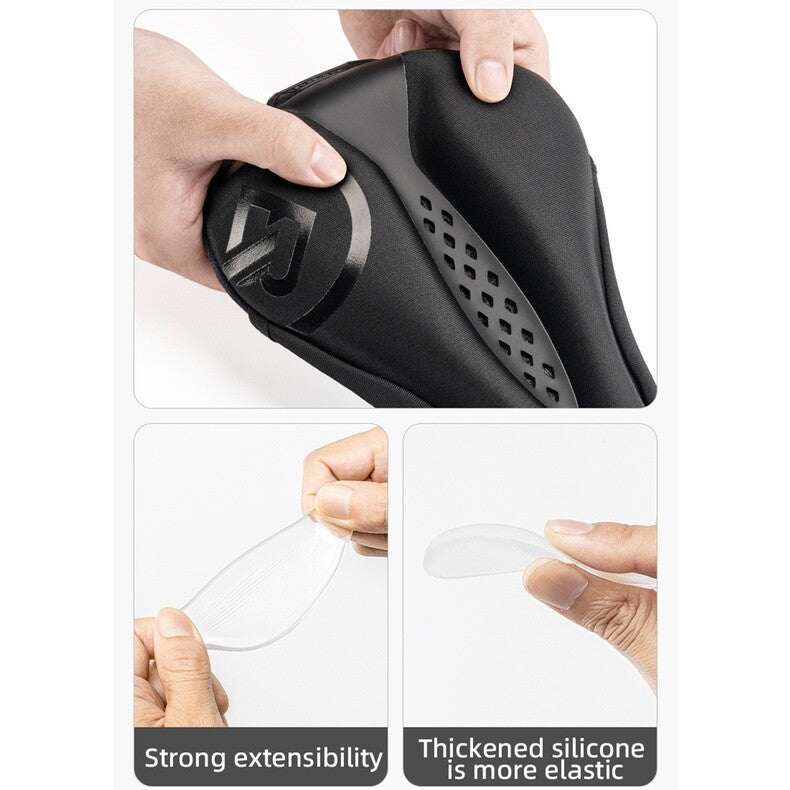 Bike Seat Cover Memory Foam Silicone Padded Comfortable Cushion