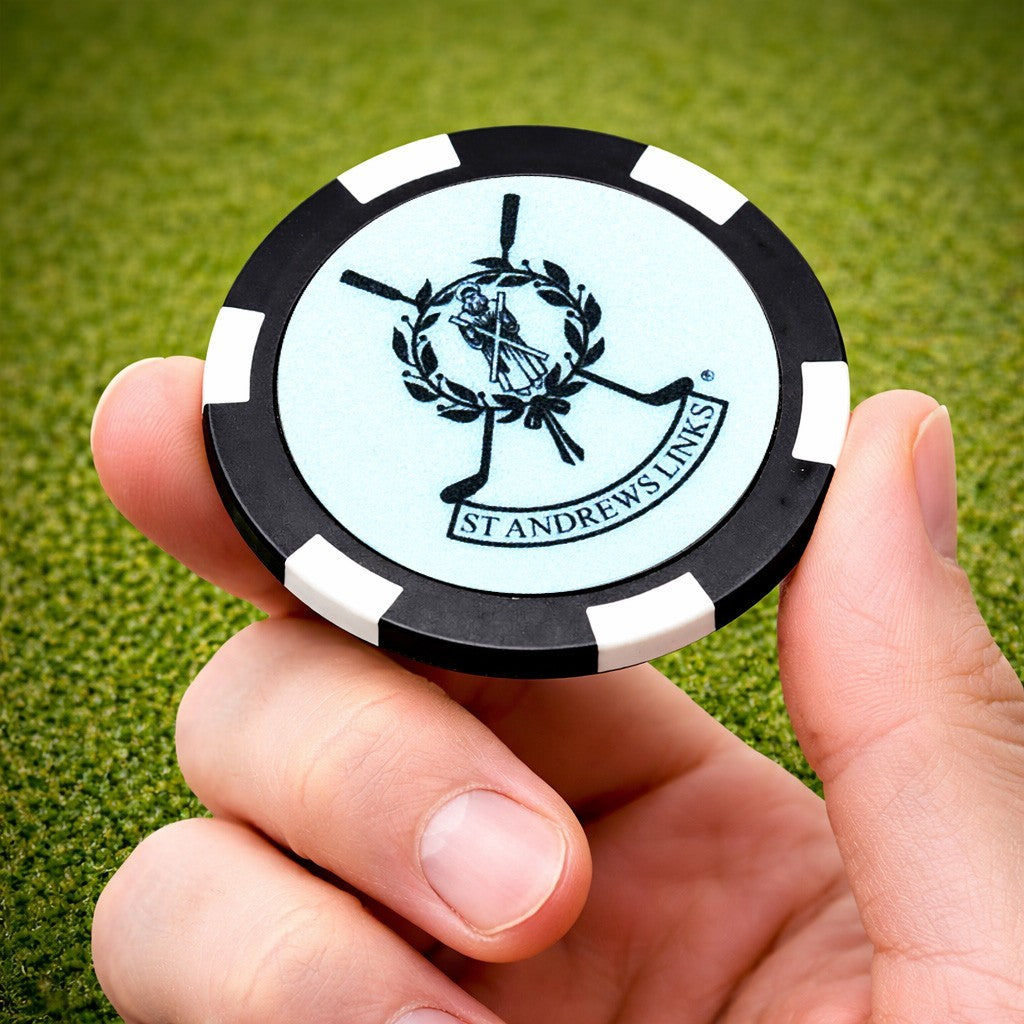 Golf Ball Marker and Poker Chip Set for St. Andrews Old Course