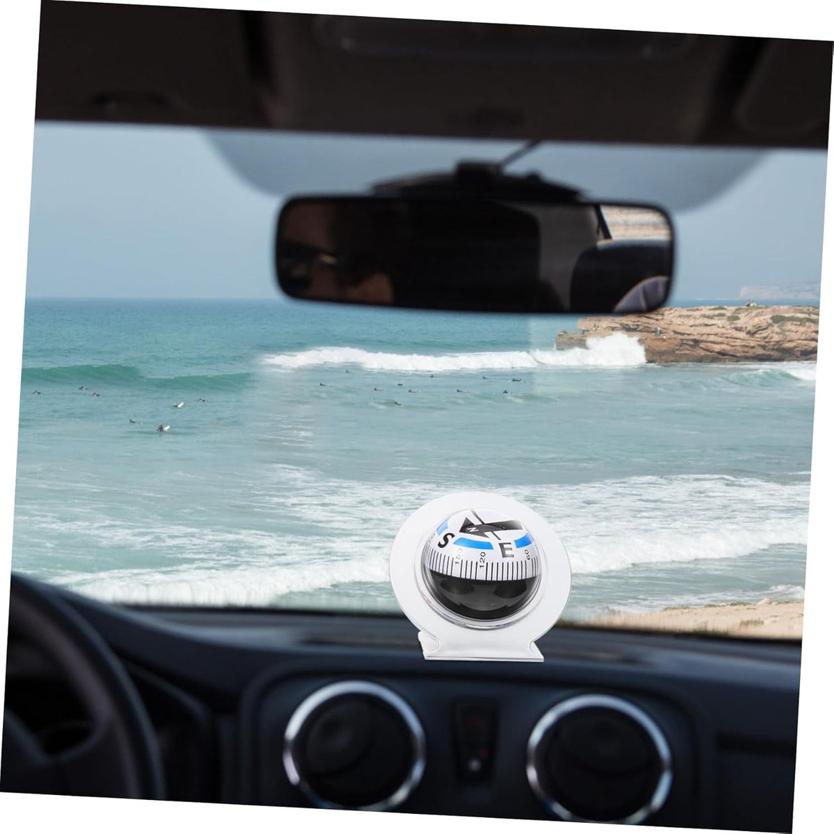 Adjustable Car Dashboard Compass Ball for Vehicle Navigation Marine Boating