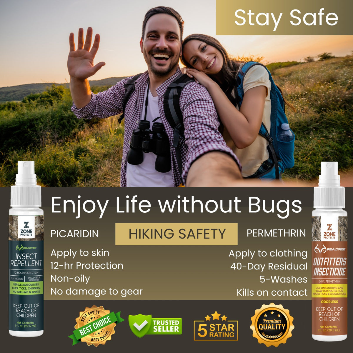 Realtree Woodsman's Insect Defense Pack - Picaridin & Permethrin