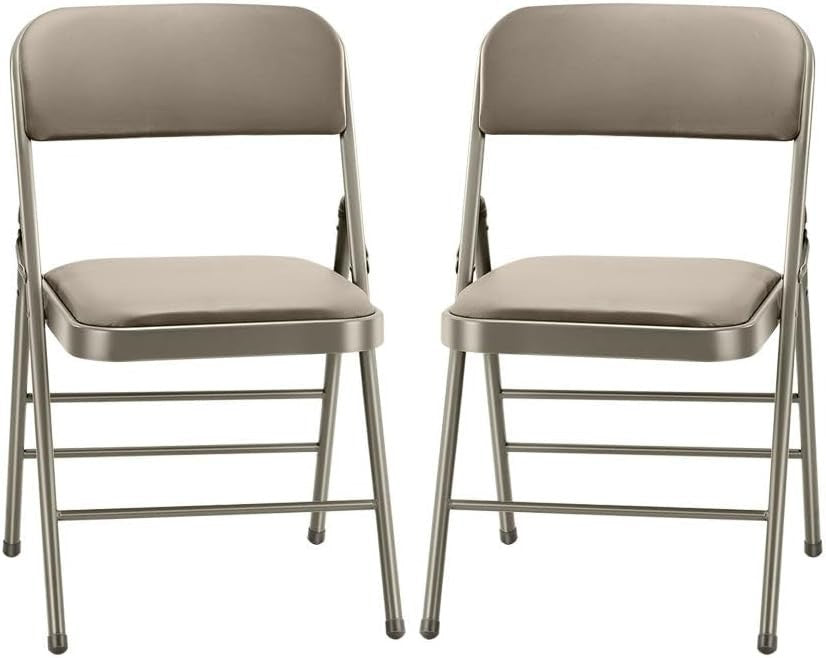 Padded Folding Chairs with Cushions - Metal Frame for Events & Parties