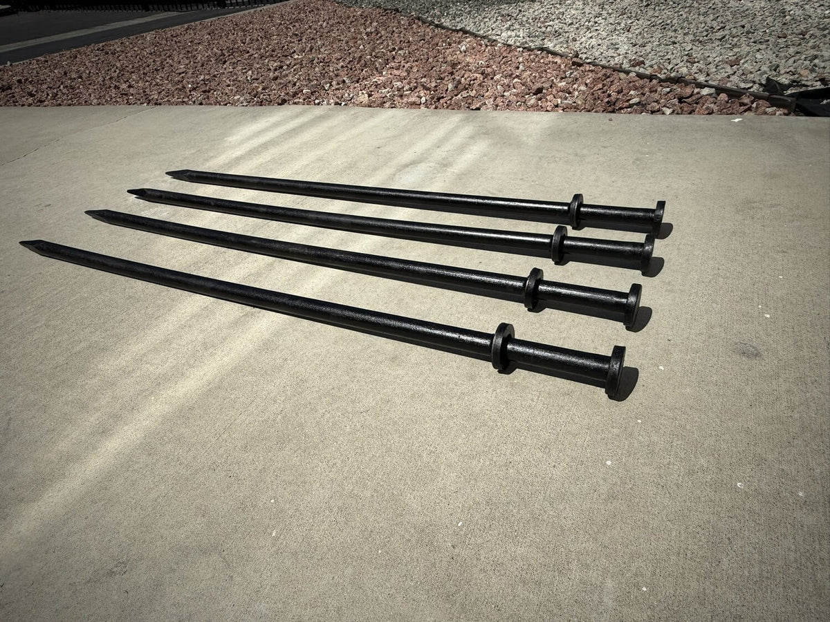 Commercial Steel Tent Stakes 1x40 Inch Heavy-Duty Ground Spikes