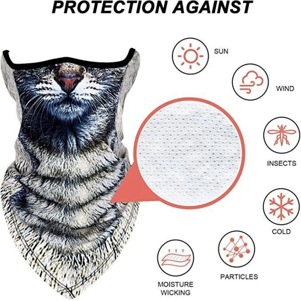 Unbranded Animal Print Face Cover Mask - Neck Gaiter for Outdoor Sports