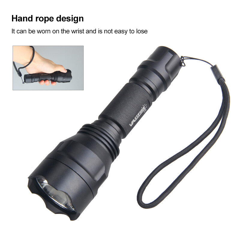 Rechargeable Red LED Hunting Flashlight 400 Yards Waterproof Torch for Predator and Varmint