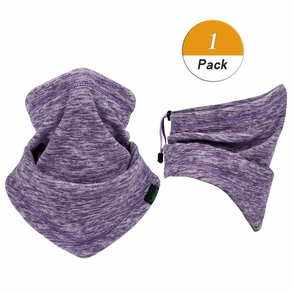 Winter Neck Gaiter Face Mask - Windproof Fleece Scarf for Cold Weather