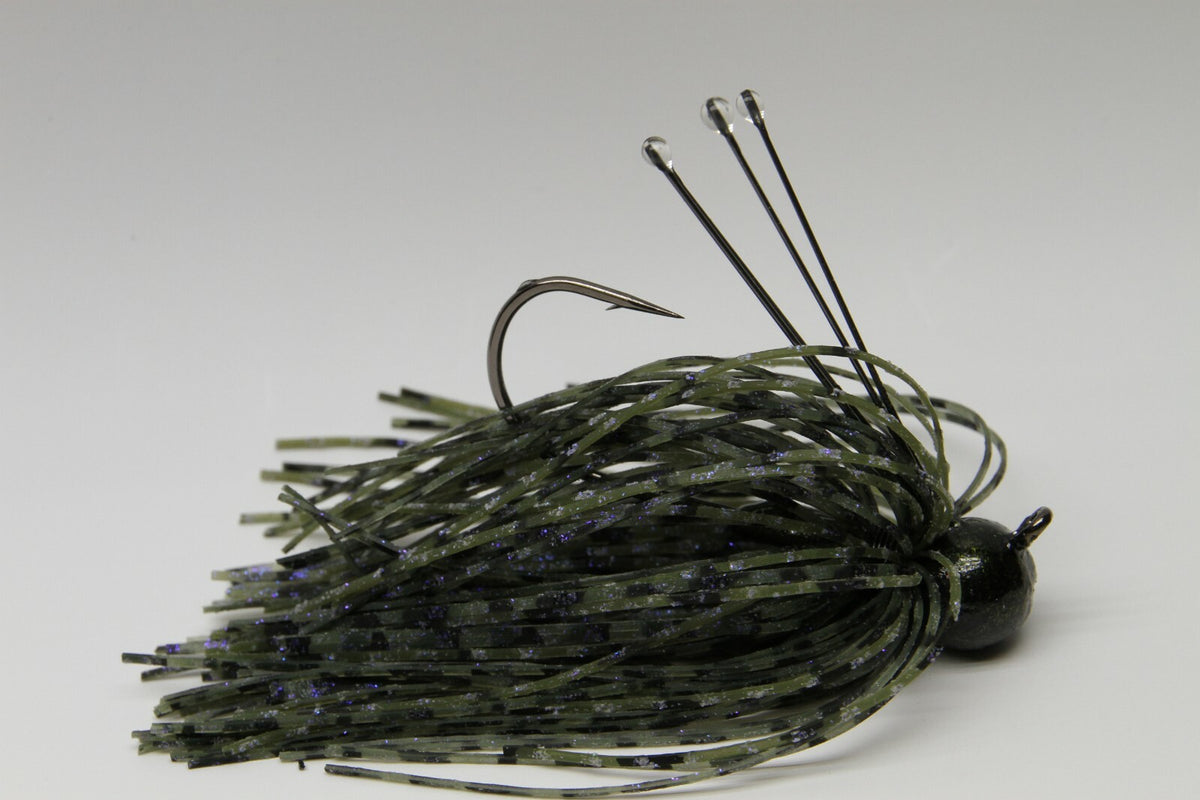 Custom Weedless Football Head Jig 3/8oz 2 Pack - Fishing Jig with Mustad Hooks