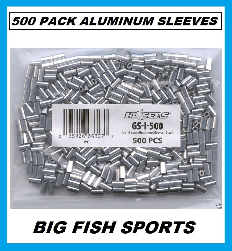 Aluminum Sleeves for Fishing Leader Tackle 1.0mm 500pcs Size I
