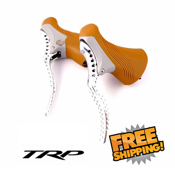 Road Bike Brake Lever Set Lightweight Alloy Retro Silver - Ergonomic, Quick Release
