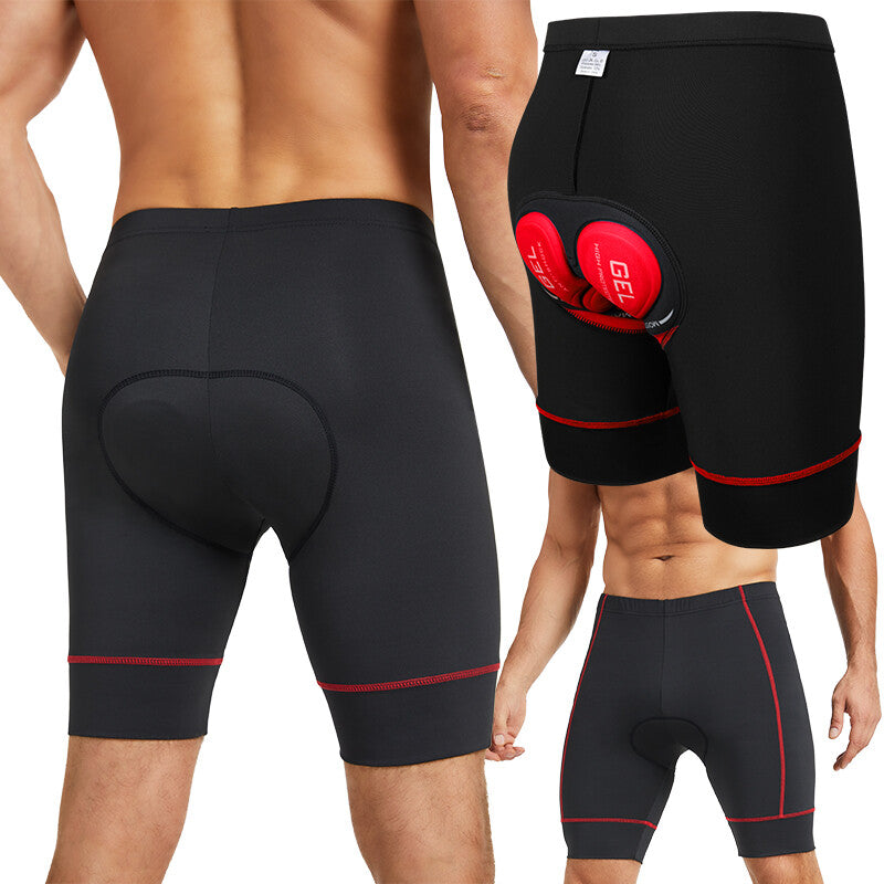 Men Padded Cycling Shorts with 5D Gel Padding - Breathable Biking Tights