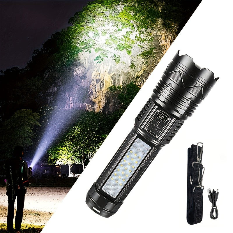 Super Bright Rechargeable LED Searchlight with Long Range Torch - Waterproof & Portable