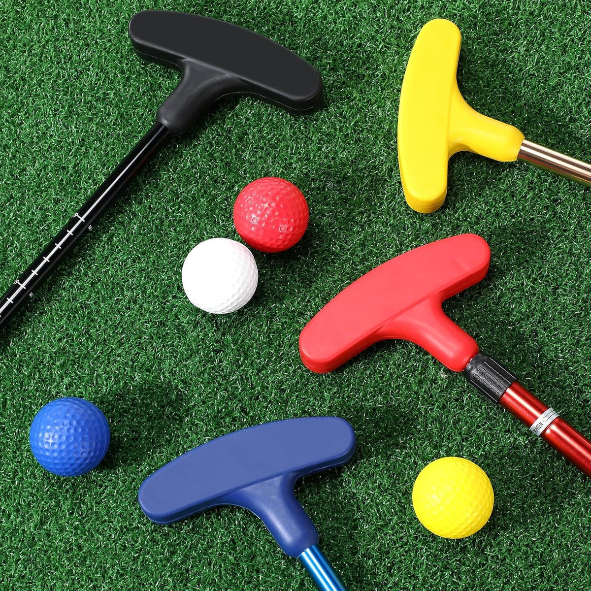 Golf Putter Set with 4 Balls - Two-Way Mini Golf Clubs for Men & Women