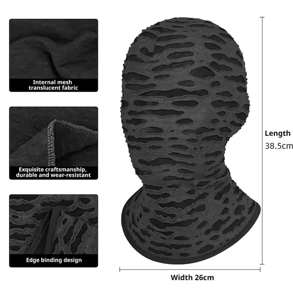 Full Face Mask Halloween Masquerade Mesh Cosplay Hood Unisex Costume Accessory
