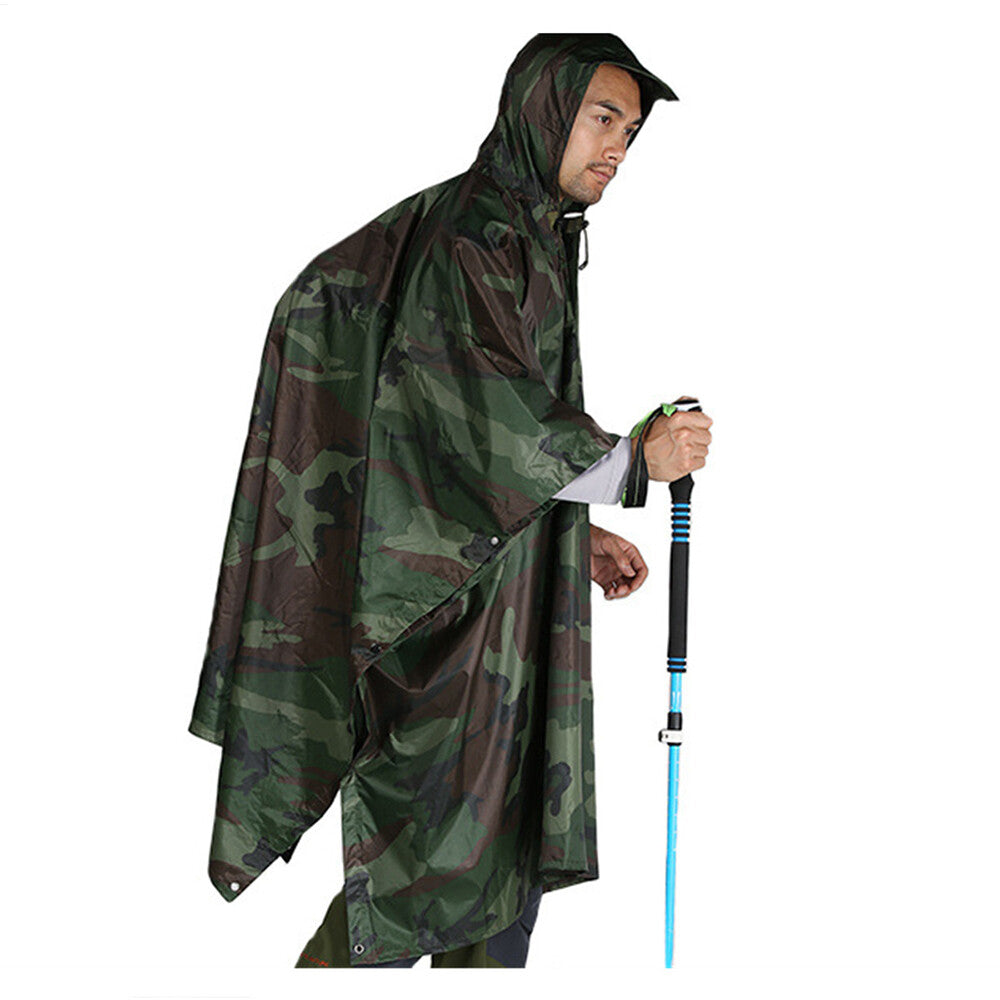 Waterproof Tactical Rain Poncho Shelter for Hunting Camping and Outdoor Use