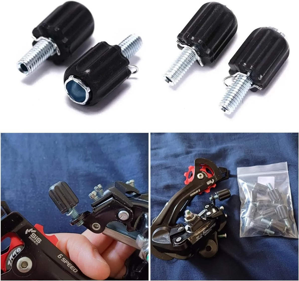 6 Pack M5 Bicycle Derailleur Shift Cable Barrel Adjusters Replacement Parts