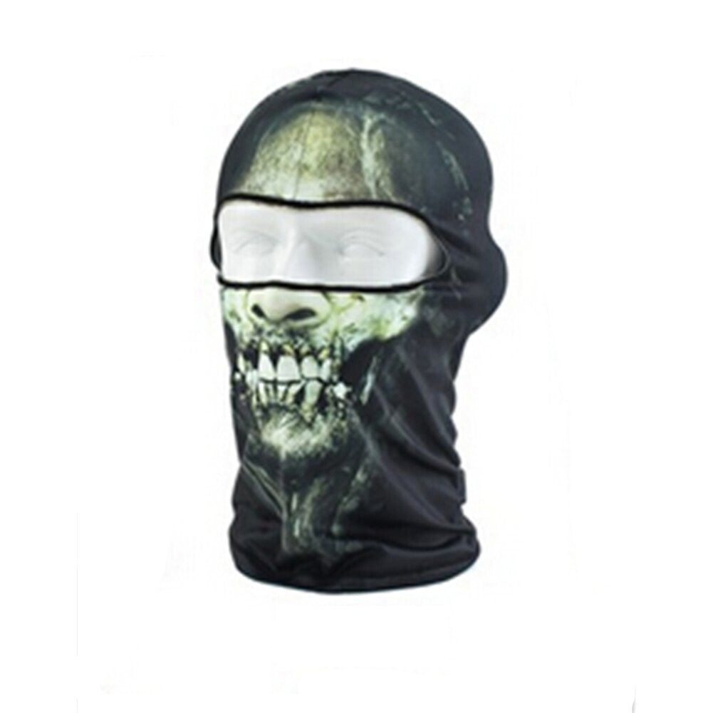 Full Face Balaclava Mask with Skull Print for Outdoor Sports & Tactical Use