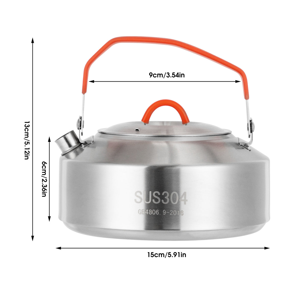 Stainless Steel Camping Kettle — Portable Bushcraft Coffee & Water Boiler
