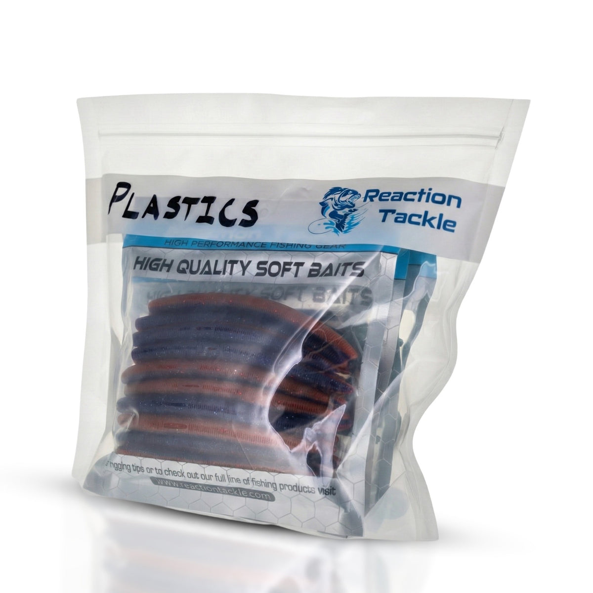 Fishing Bait Organizer Bags 10 or 20 Pack - Clear Soft Plastic Storage Pouches