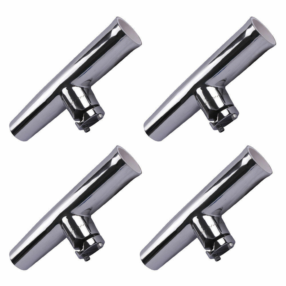 Marine Stainless Steel Boat & Yacht Clamp Fishing Rod Holder 7/8-1 Inch Rail Mount