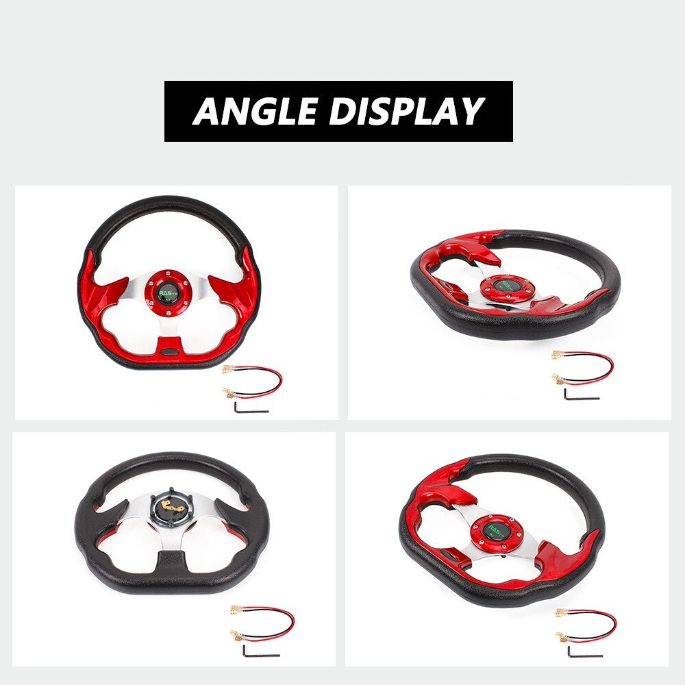 Golf Cart Steering Wheel with Hub Adapter for EZGO RXV TXT - Universal Fit