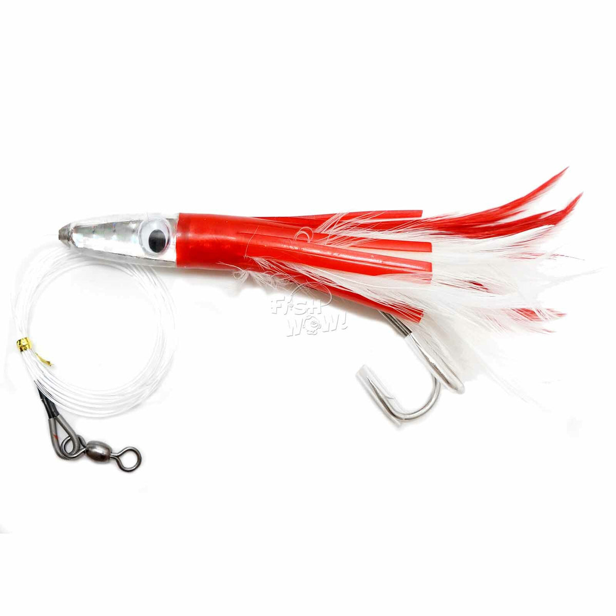 6-Inch Fish Trolling Tuna Feather Rig - Big Game Saltwater Lure