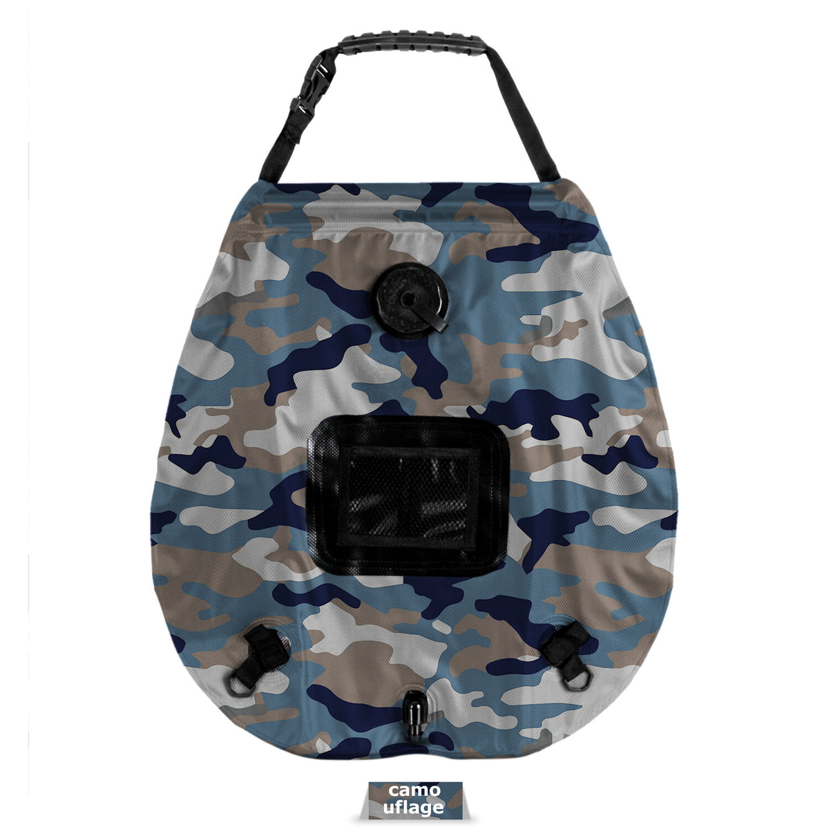 20L Portable Solar Heated Camping Shower Bag with Temperature Display