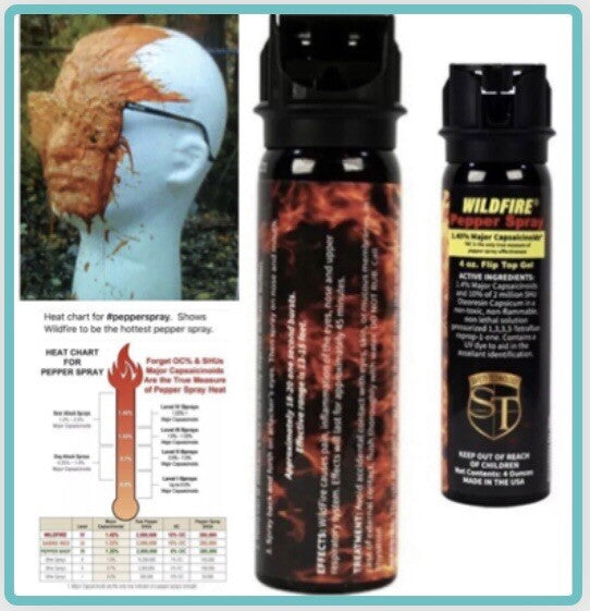 Hot Gel Self Defense 4oz 1.4% Major Capsaicinoids UV Dye