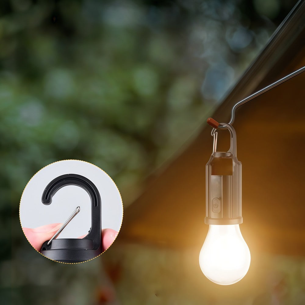 4 Pack Solar LED Camping Tent Lanterns with USB Charging & Clip Hooks