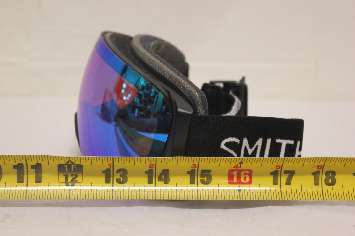 Smith I/O MAG S Goggles Black with Chromapop Green Mirror Storm Blue Lens