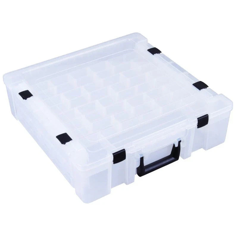 Deluxe Multi-Compartment Storage Satchel Case with Dividers
