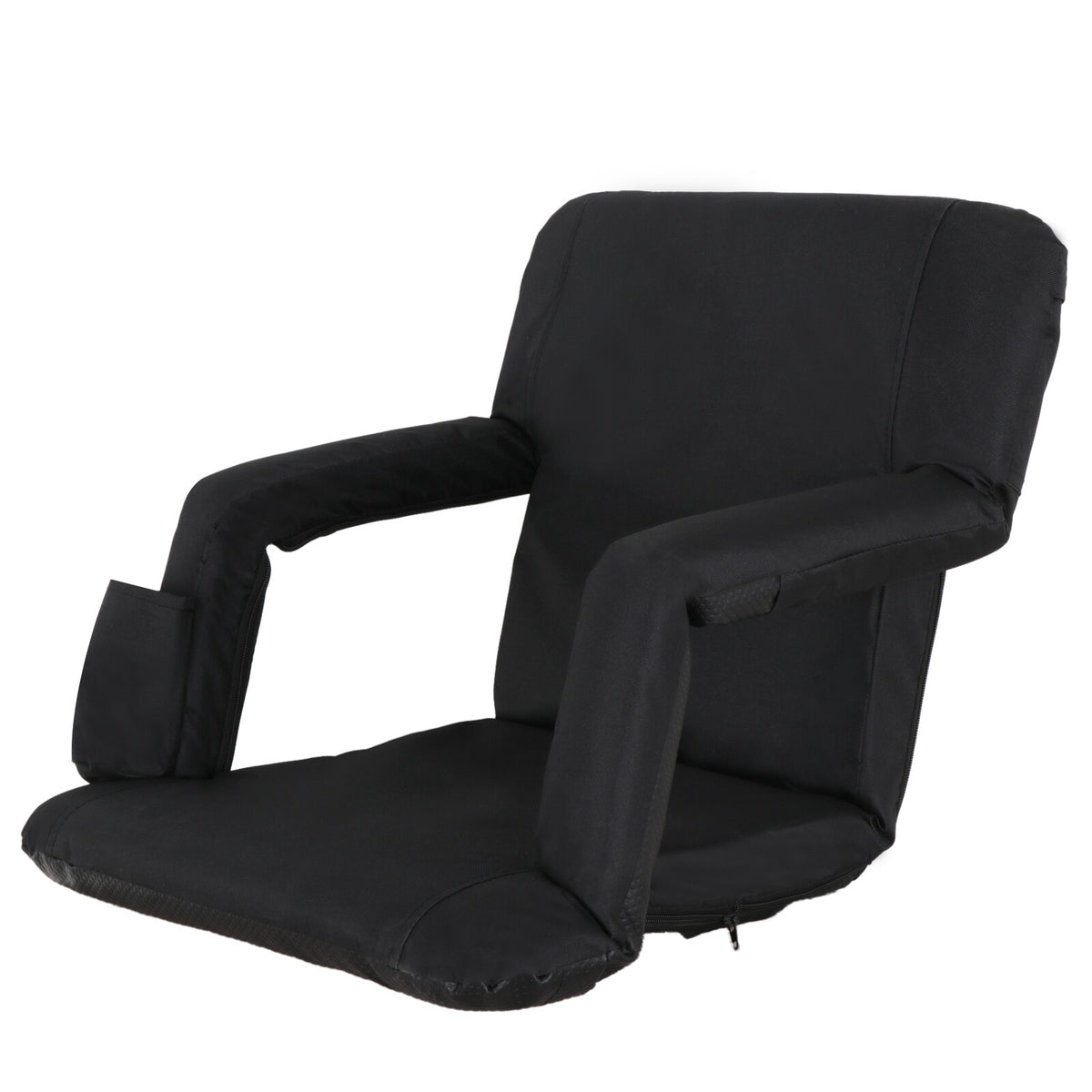 Portable Stadium Seat with Back Cushion & Reclining Positions for Bleachers