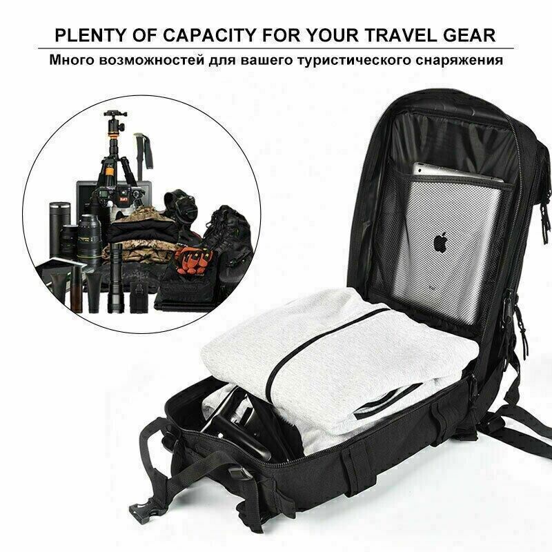 30L Military Tactical Backpack Waterproof Molle Rucksack for Camping Hiking Travel