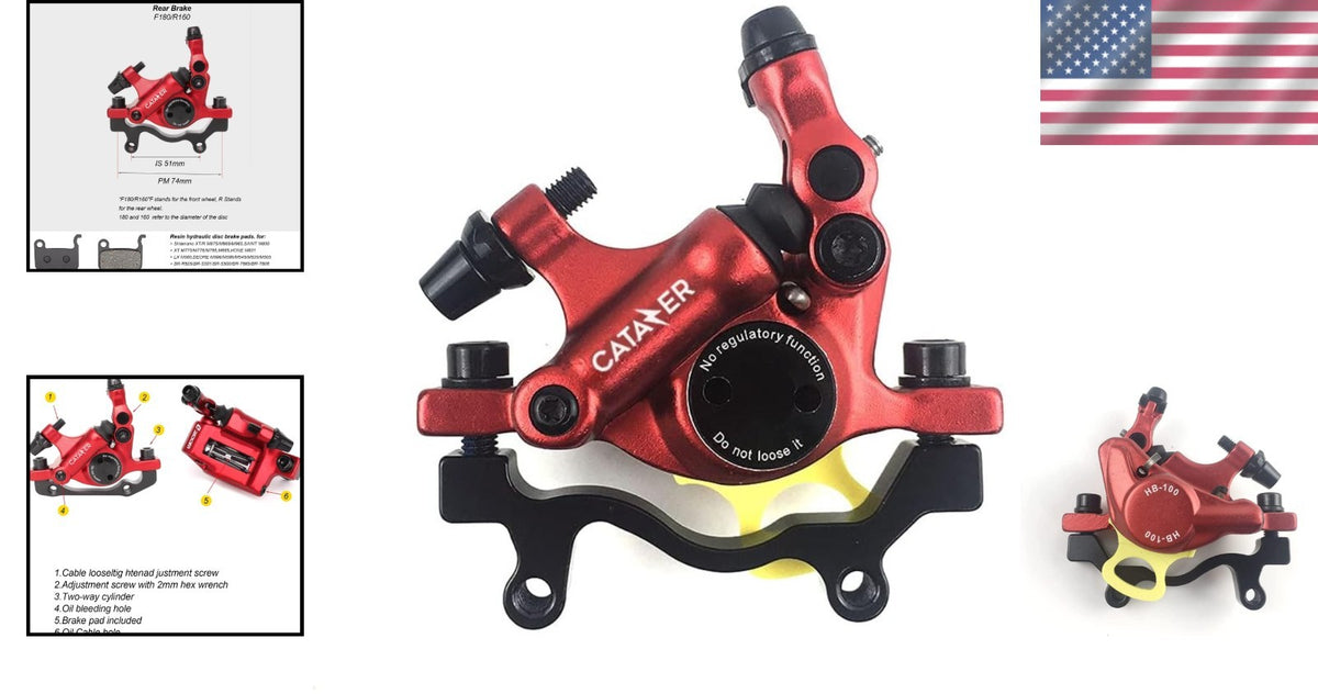 Hydraulic Disc Brake Set for MTB & E-Bike - Front & Rear Line Pulling System