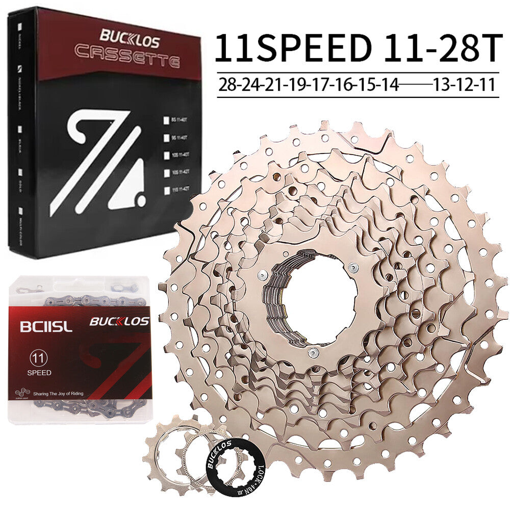 Bike Cassette and Chain Set for Shimano SRAM 8-12 Speed, 11-52T