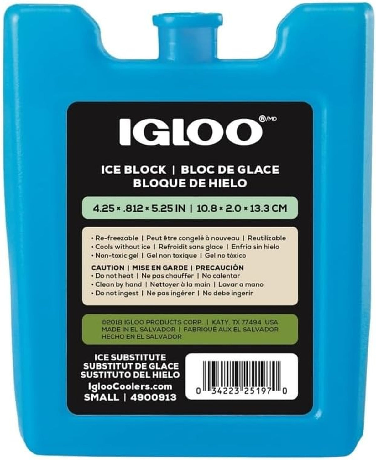 Reusable Ice Gel Pack 6.8 oz Blue for Coolers & Food Storage