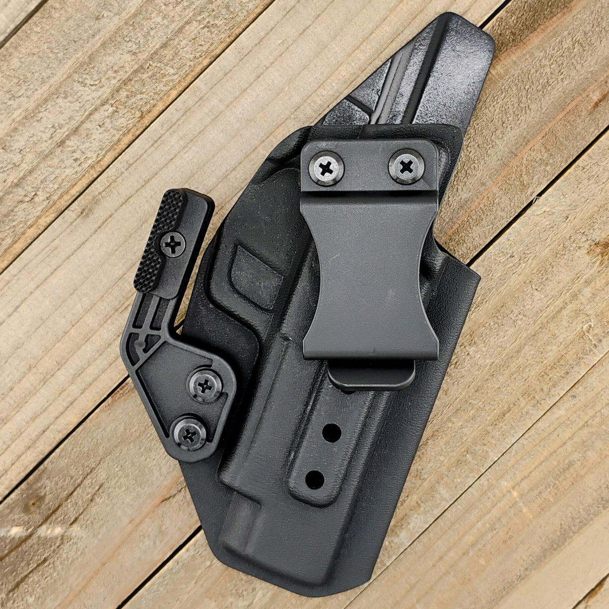 Kydex Holster with Mod Wing - Tactical Black, Optic Ready, Adjustable Carry