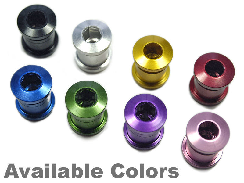 Lightweight Bicycle Chainring Bolts - Fits Shimano, Sram, BMX Pink