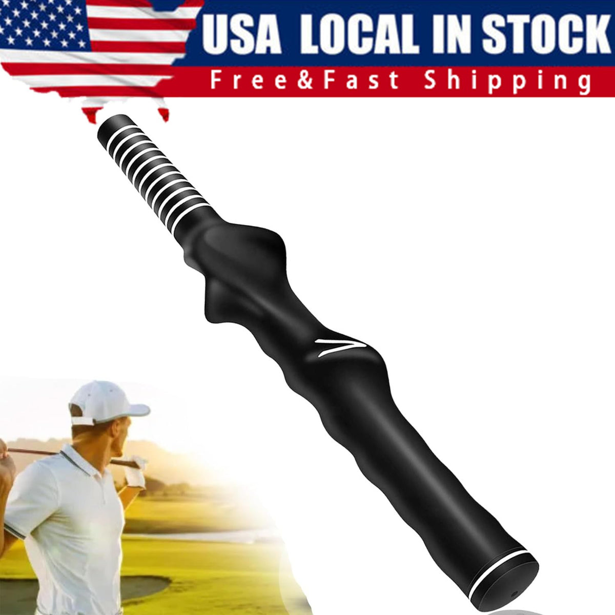 Right-Hand Golf Swing Trainer Grip - Teaching Aid for Beginners