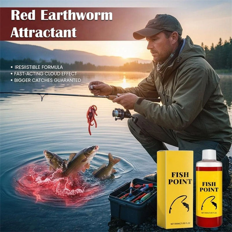 Concentrated Fish Attractant Liquid for Trout & Panfish - Red Worm Extract, 100ml