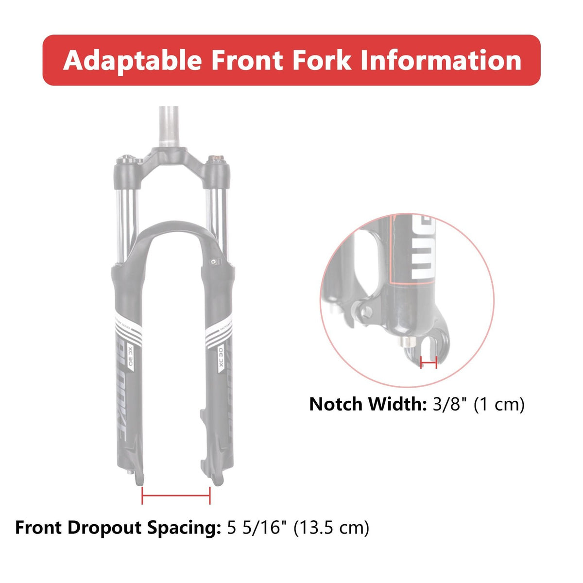 1500W Fat Tire Electric Bike Conversion Kit 26-Inch Front or Rear Wheel