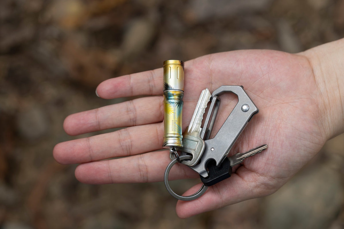 Waterproof EDC Keychain Flashlight - 90 Lumens, Aluminum, Compact