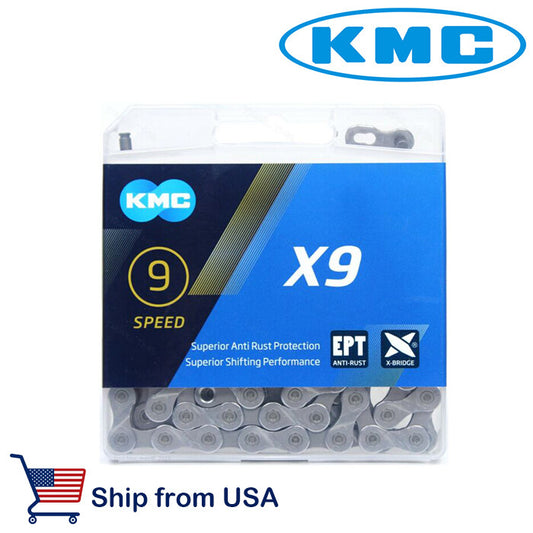 9-Speed Bike Chain for Road and Mountain Bikes, Stretch-Proof, Fits Shimano and SRAM