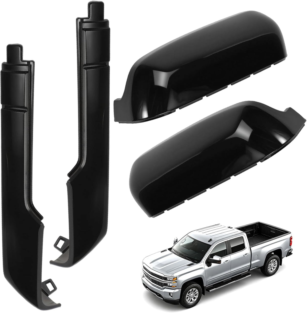 Silverado 2500HD 3500HD Tow Mirror Cover Set - Left & Right Replacement
