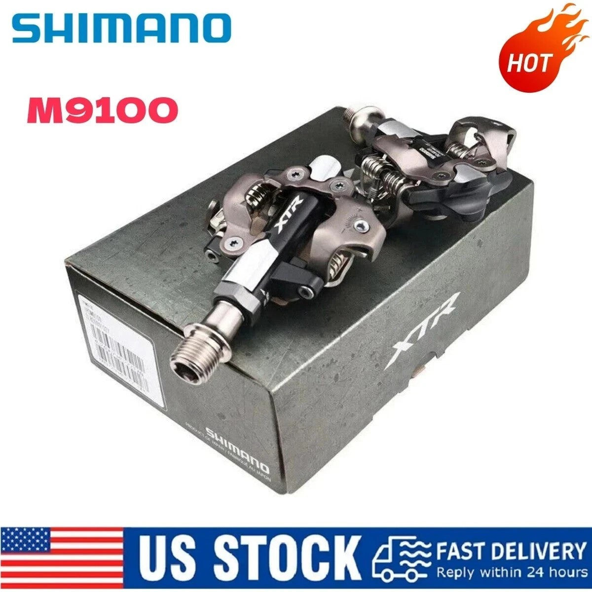 Shimano XTR PD-M9100 SPD Clipless Mountain Bike Pedals with SH51 Cleats